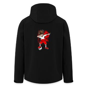 Pologne équipe nationale de football Coupe du monde - Veste softshell homme en polyester recyclé Stanley/Stella - noir - Dos - AI Model Male 185 light (185cm)