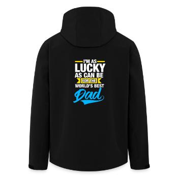 Bester Vater der Welt - Recycelte Männer Softshell-Jacke von Stanley/Stella - Schwarz - Hinten - AI Model Male 185 light (185cm)