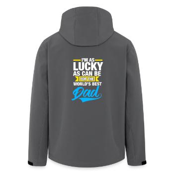 Bester Vater der Welt - Recycelte Männer Softshell-Jacke von Stanley/Stella - Anthrazit - Hinten - AI Model Male 185 light (185cm)