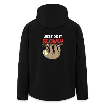 Juste le faire lentement le singe - Veste softshell homme en polyester recyclé Stanley/Stella - noir - Dos - AI Model Male 185 light (185cm)
