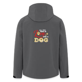 Amoureux des chiens - Veste softshell homme en polyester recyclé Stanley/Stella - charbon - Dos - AI Model Male 185 light (185cm)