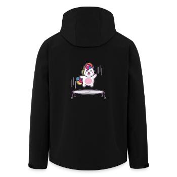Unicorn trampoline - Recycelte Männer Softshell-Jacke von Stanley/Stella - Schwarz - Hinten - AI Model Male 185 light (185cm)