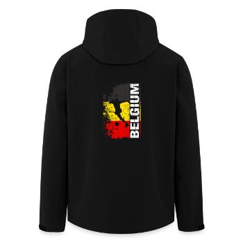 Belgium Soccer National Team - Gift - Men’s Recycled Softshell Jacket by Stanley/Stella - black - Back - AI Model Male 185 light (185cm)