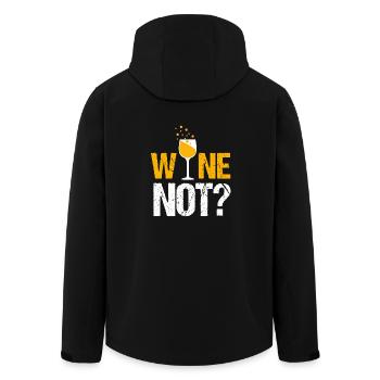 Why not Wine? - Men’s Recycled Softshell Jacket by Stanley/Stella - black - Back - AI Model Male 185 light (185cm)