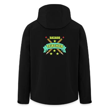 Lehrer Lehrerin Schule Unterricht Lehramt Schüler. - Recycelte Männer Softshell-Jacke von Stanley/Stella - Schwarz - Hinten - AI Model Male 185 light (185cm)