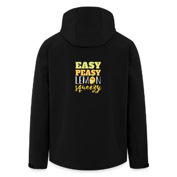 Easy Peasy Lemon Squeezy - Men’s Recycled Softshell Jacket by Stanley/Stella - black - Back - AI Model Male 185 light (185cm)