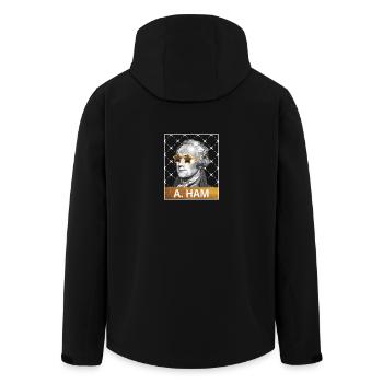 Alexander Hamilton US Gründervater - Recycelte Männer Softshell-Jacke von Stanley/Stella - Schwarz - Hinten - AI Model Male 185 light (185cm)