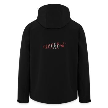 Evolution Soccer Switzerland Soccer Shirt - Men’s Recycled Softshell Jacket by Stanley/Stella - black - Back - AI Model Male 185 light (185cm)
