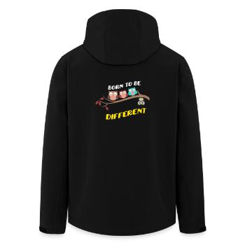 Born To Be Different - Men’s Recycled Softshell Jacket by Stanley/Stella - black - Back - AI Model Male 185 light (185cm)