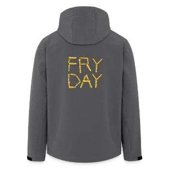 Fry Tag Freitag Pommes - Recycelte Männer Softshell-Jacke von Stanley/Stella - Anthrazit - Hinten - AI Model Male 185 light (185cm)