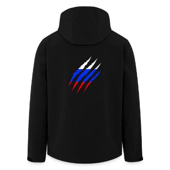 Drapeau de la Russie fan football Coupe du monde - Veste softshell homme en polyester recyclé Stanley/Stella - noir - Dos - AI Model Male 185 light (185cm)