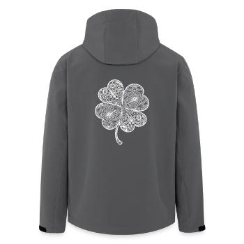 Cadeau de trèfle à quatre feuilles Irlande Mandala - Veste softshell homme en polyester recyclé Stanley/Stella - noir - Dos - AI Model Male 185 light (185cm)