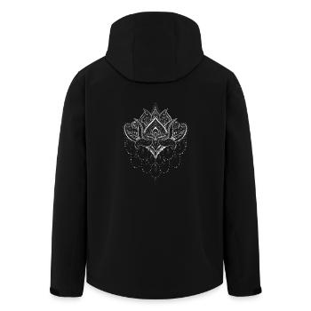 Lotusblüte Lotusblume Geschenk Spiritualität Yoga - Recycelte Männer Softshell-Jacke von Stanley/Stella - Schwarz - Hinten - AI Model Male 185 light (185cm)