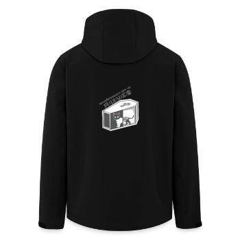 Schroedingers Katze - Recycelte Männer Softshell-Jacke von Stanley/Stella - Schwarz - Hinten - AI Model Male 185 light (185cm)