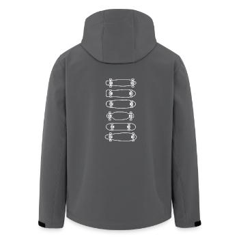 Skateboarder skater longboard cadeau skate long - Veste softshell homme en polyester recyclé Stanley/Stella - charbon - Dos - AI Model Male 185 light (185cm)