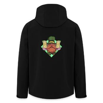 Bière Celtique - Bière irlandaise - Cadeau - Veste softshell homme en polyester recyclé Stanley/Stella - noir - Dos - AI Model Male 185 light (185cm)