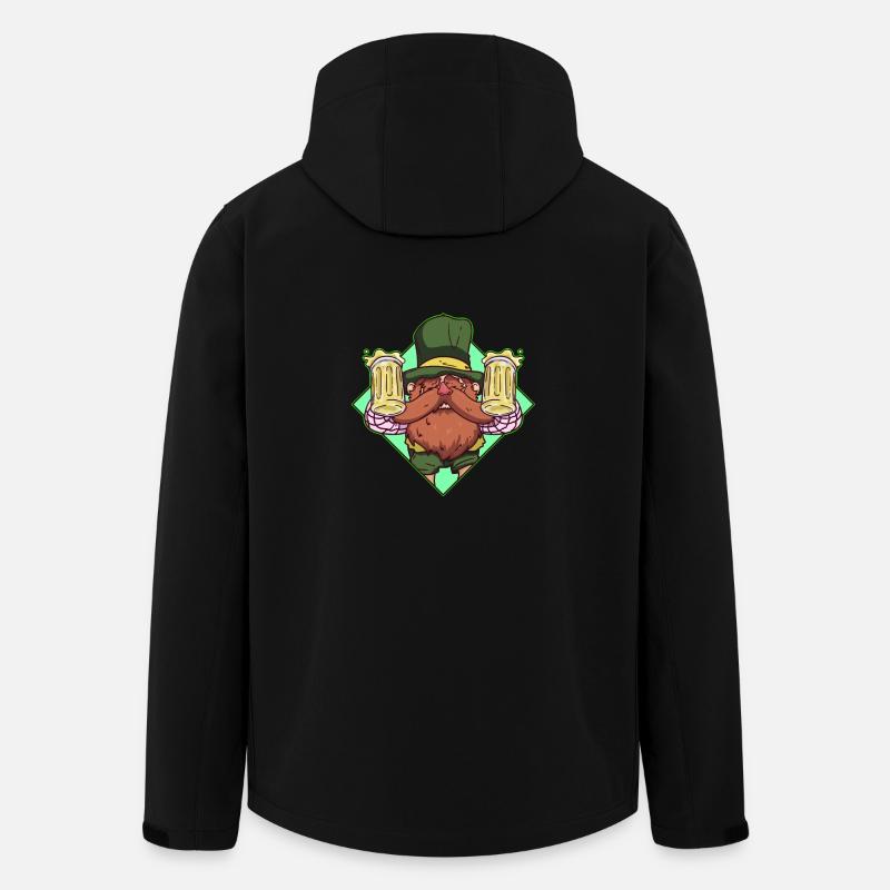 Bière Celtique - Bière irlandaise - Cadeau - Veste softshell homme en polyester recyclé Stanley/Stella - noir