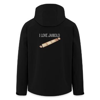 J'adore le jeu de palets de Jakkolo Sjoelbak - Veste softshell homme en polyester recyclé Stanley/Stella - noir - Dos - AI Model Male 185 light (185cm)