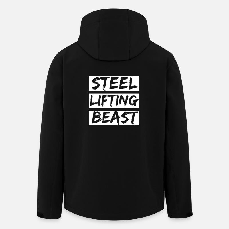 Steel Lifting Beast entraînement Gym - Veste softshell homme en polyester recyclé Stanley/Stella - noir