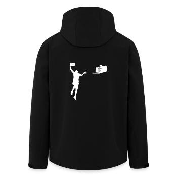 Dunking Post - Recycelte Männer Softshell-Jacke von Stanley/Stella - Schwarz - Hinten - AI Model Male 185 light (185cm)