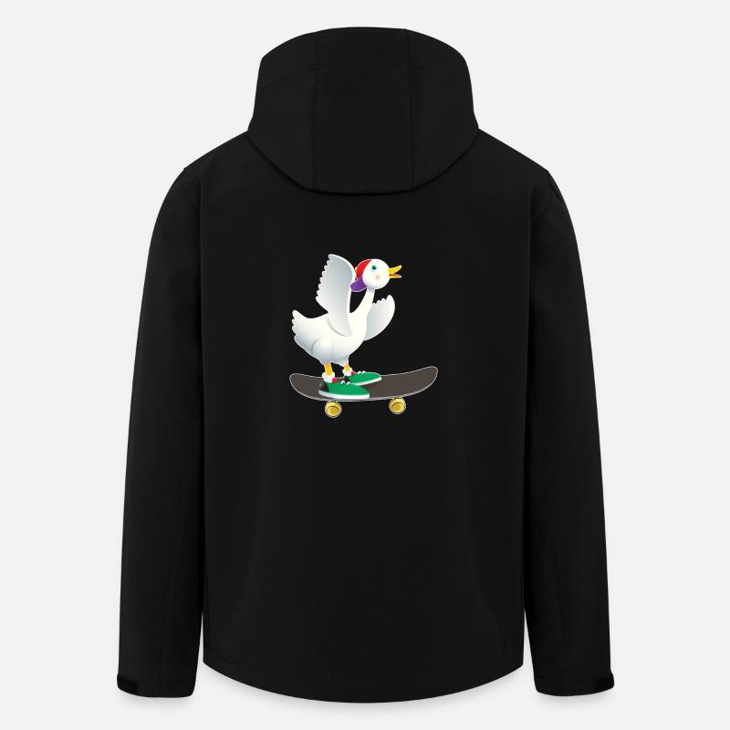 Skater canard - Veste softshell homme en polyester recyclé Stanley/Stella - noir