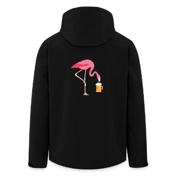 Bière Flamingo - Veste softshell homme en polyester recyclé Stanley/Stella - noir - Dos - AI Model Male 185 light (185cm)
