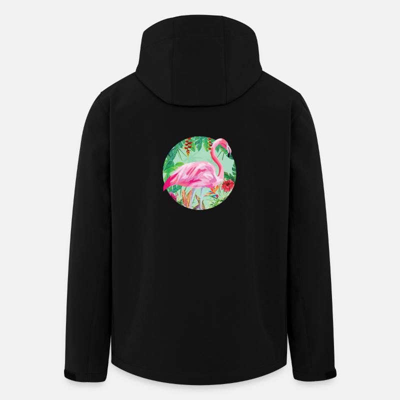 Flamingo - Recycelte Männer Softshell-Jacke von Stanley/Stella - Schwarz