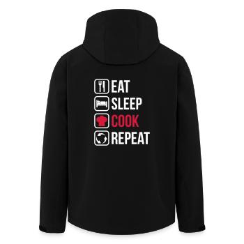Mangez sommeil Répétez Cook - Veste softshell homme en polyester recyclé Stanley/Stella - noir - Dos - AI Model Male 185 light (185cm)