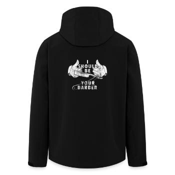 I Should Be Your Barber Geschenk Barbier shirt - Recycelte Männer Softshell-Jacke von Stanley/Stella - Schwarz - Hinten - AI Model Male 185 light (185cm)