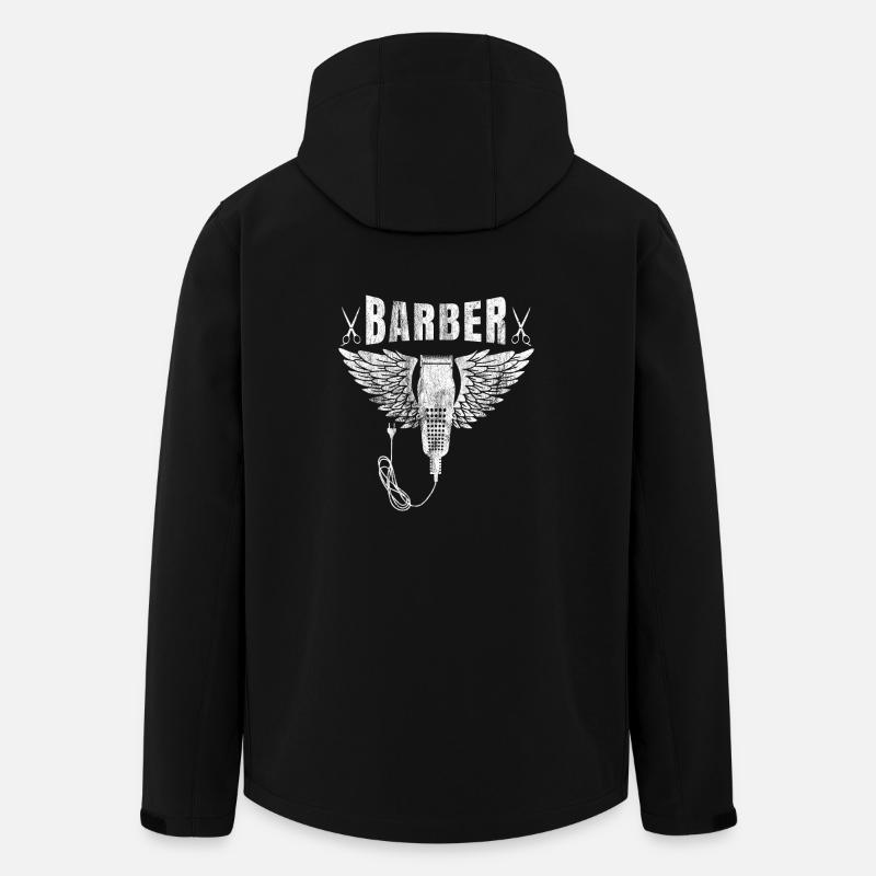 Barber Shop Barbiere Barbier shirt Geschenk Bart - Recycelte Männer Softshell-Jacke von Stanley/Stella - Schwarz