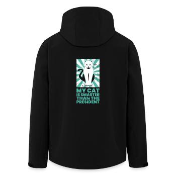 Chat politique drôle est plus intelligent que le président - Veste softshell homme en polyester recyclé Stanley/Stella - noir - Dos - AI Model Male 185 light (185cm)