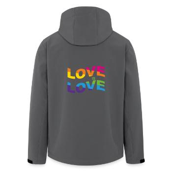 L'amour est l'amour dans la conception de l'arc-en-ciel! - Cadeau - Veste softshell homme en polyester recyclé Stanley/Stella - noir - Dos - AI Model Male 185 light (185cm)