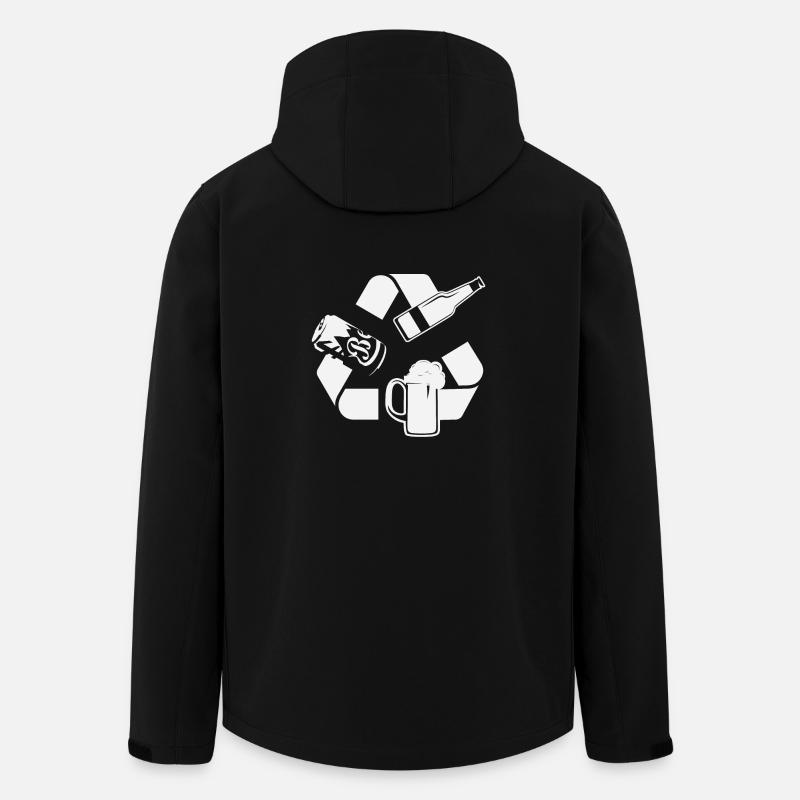 Bierzyklus - Recycelte Männer Softshell-Jacke von Stanley/Stella - Schwarz