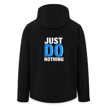 Just Do Nothing - Men’s Recycled Softshell Jacket by Stanley/Stella - black - Back - AI Model Male 185 light (185cm)