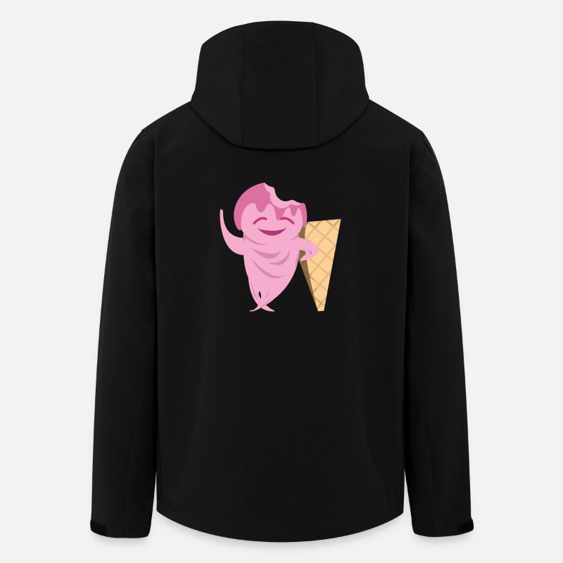Funny Ice Cream - Men’s Recycled Softshell Jacket by Stanley/Stella - black