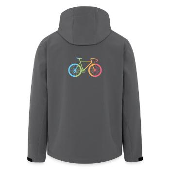 Bike Bicycle - Men’s Recycled Softshell Jacket by Stanley/Stella - anthracite - Back - AI Model Male 185 light (185cm)