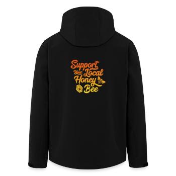 Beekeeper Beehive Support Your Local Honey Bee - Recycelte Männer Softshell-Jacke von Stanley/Stella - Schwarz - Hinten - AI Model Male 185 light (185cm)