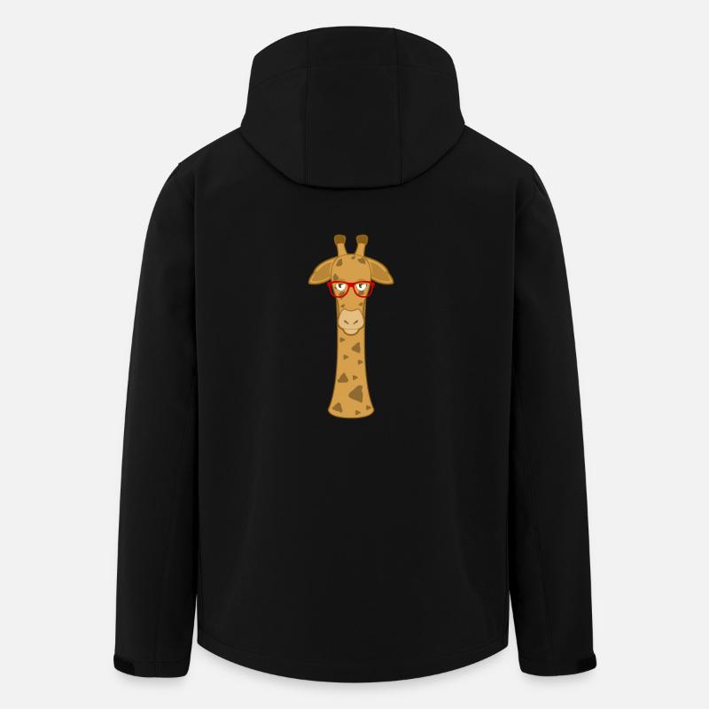 Girafe graphiques - Veste softshell homme en polyester recyclé Stanley/Stella - noir