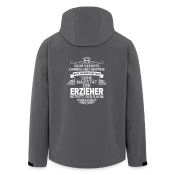 seine majestät erzieher geschenk - Recycelte Männer Softshell-Jacke von Stanley/Stella - Schwarz - Hinten - AI Model Male 185 light (185cm)