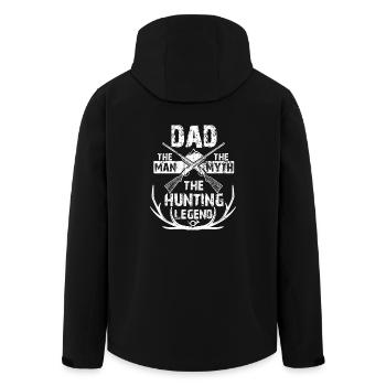 Vati der Mann der Mythos das Jagd-Legend-Geschenk - Recycelte Männer Softshell-Jacke von Stanley/Stella - Schwarz - Hinten - AI Model Male 185 light (185cm)
