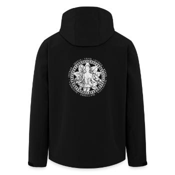Yoga fleur de la vie chemise de spiritualité à jambes croisées - Veste softshell homme en polyester recyclé Stanley/Stella - noir - Dos - AI Model Male 185 light (185cm)