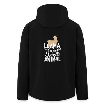 Nettes Lama ist mein Geist-Tier-lustiges T-Shirt - Recycelte Männer Softshell-Jacke von Stanley/Stella - Schwarz - Hinten - AI Model Male 185 light (185cm)