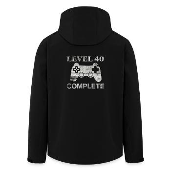 40 Jahre - 40. Geburtstag Level 40 Complete Shirt - Recycelte Männer Softshell-Jacke von Stanley/Stella - Schwarz - Hinten - AI Model Male 185 light (185cm)