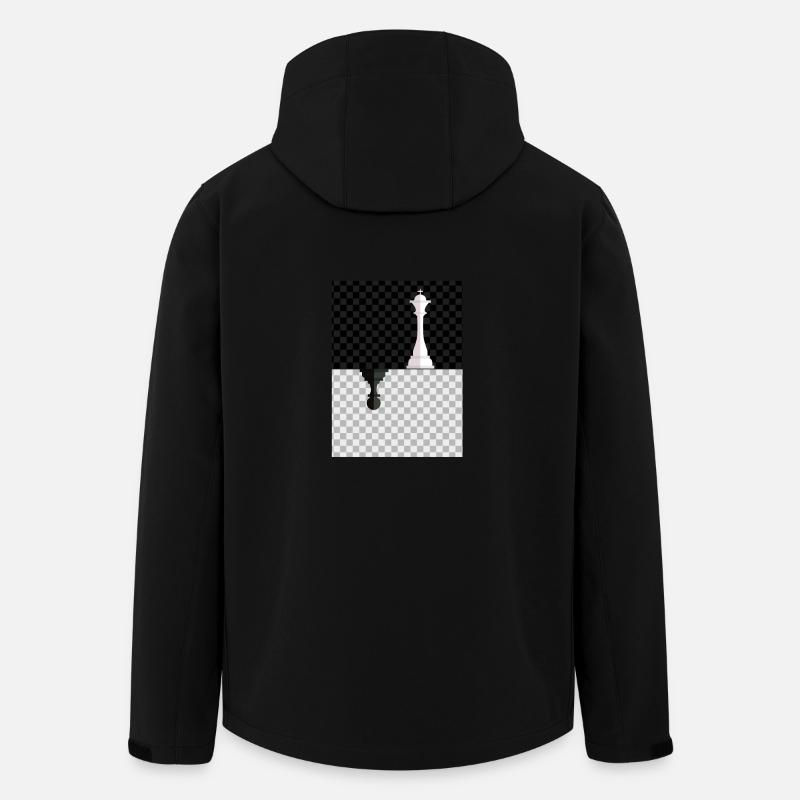 Checkmate Queen King Pawn Chess - Men’s Recycled Softshell Jacket by Stanley/Stella - black