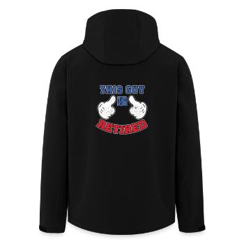 Dieser Typ ist im Ruhestand - Recycelte Männer Softshell-Jacke von Stanley/Stella - Schwarz - Hinten - AI Model Male 185 light (185cm)