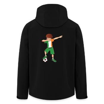 Dab Dabbing Ireland football jersey player fan - Men’s Recycled Softshell Jacket by Stanley/Stella - black - Back - AI Model Male 185 light (185cm)