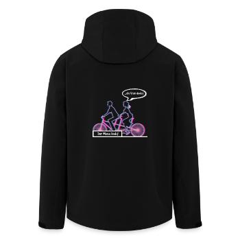 Funny bicycle tandem gift man woman - Men’s Recycled Softshell Jacket by Stanley/Stella - black - Back - AI Model Male 185 light (185cm)