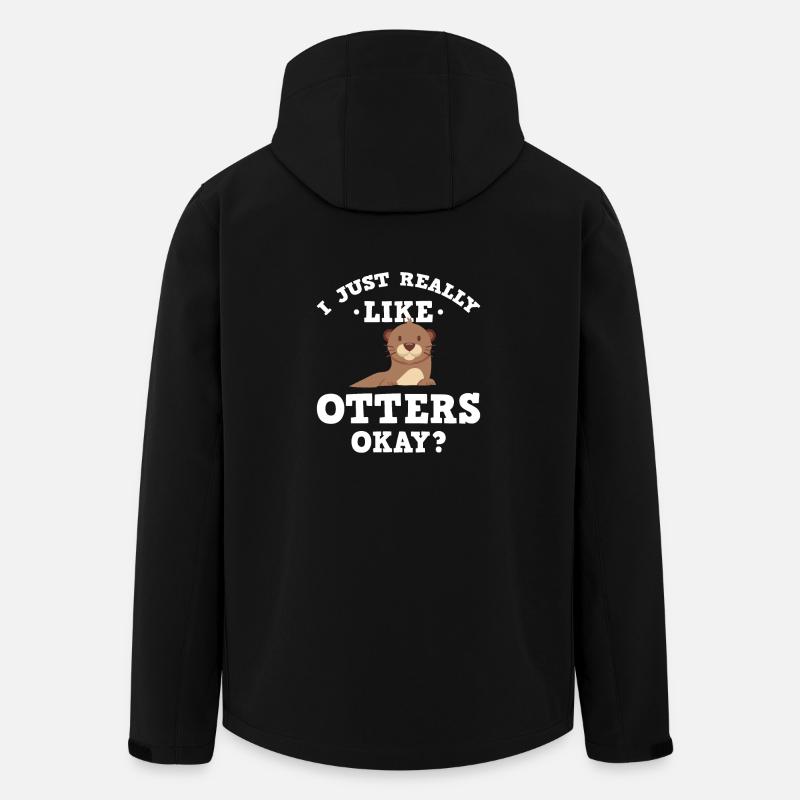 Niedlich Ich mag Otter wirklich gut? T-Shirt - Recycelte Männer Softshell-Jacke von Stanley/Stella - Schwarz