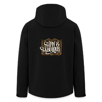 50th birthday 50 years gift women - Men’s Recycled Softshell Jacket by Stanley/Stella - black - Back - AI Model Male 185 light (185cm)