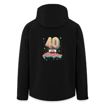 40 Jahre 40 Geburtstag 1978 Geschenk - Recycelte Männer Softshell-Jacke von Stanley/Stella - Schwarz - Hinten - AI Model Male 185 light (185cm)
